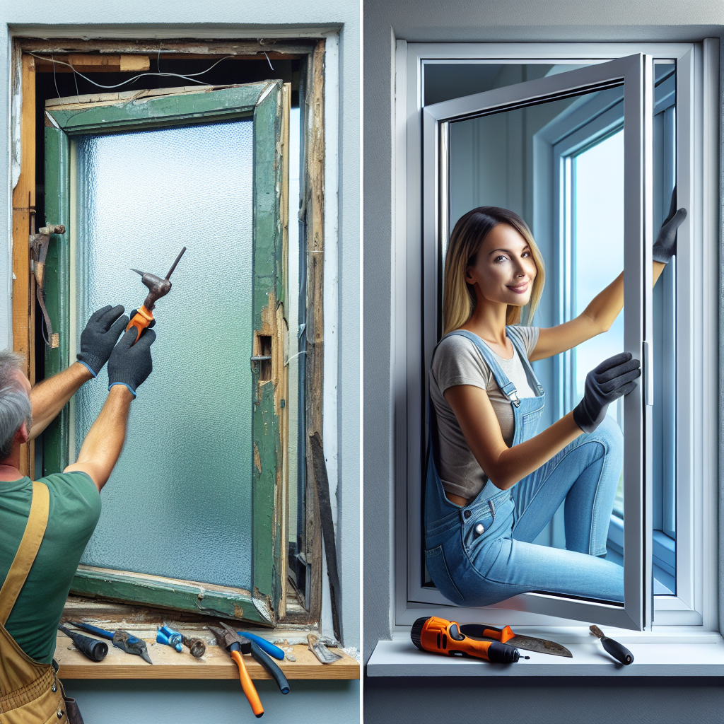 Professional window replacement process